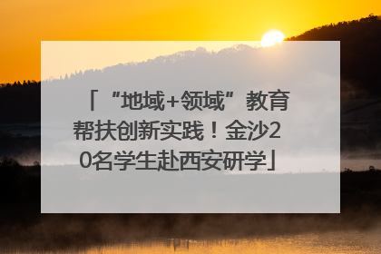 “地域+领域”教育帮扶创新实践！金沙20名学生赴西安研学