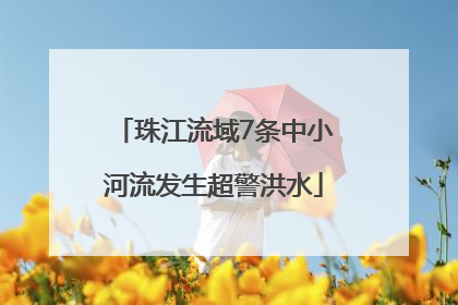 珠江流域7条中小河流发生超警洪水