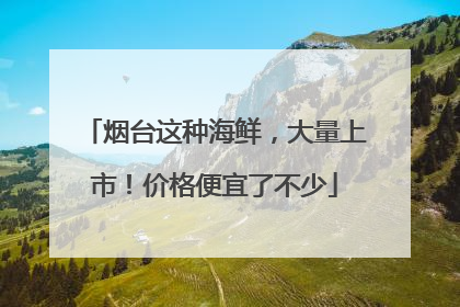 烟台这种海鲜，大量上市！价格便宜了不少