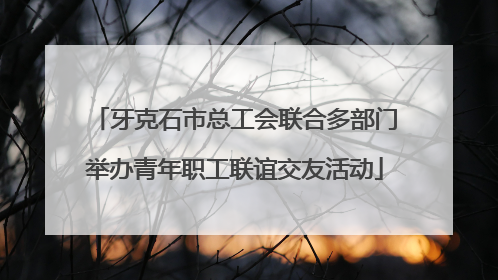 牙克石市总工会联合多部门举办青年职工联谊交友活动