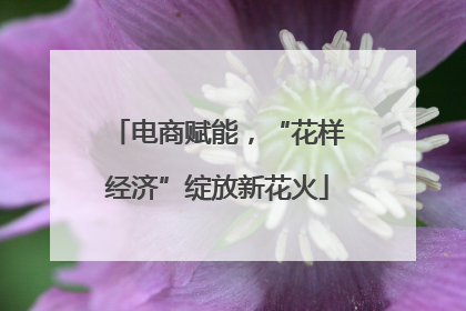 电商赋能，“花样经济”绽放新花火