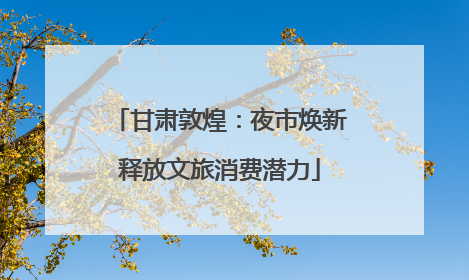 甘肃敦煌：夜市焕新释放文旅消费潜力