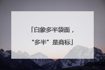 白象多半袋面，“多半”是商标