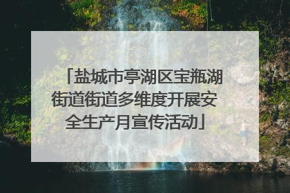 盐城市亭湖区宝瓶湖街道街道多维度开展安全生产月宣传活动