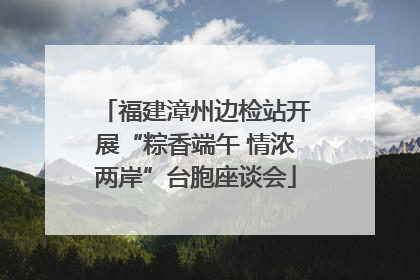 福建漳州边检站开展“粽香端午 情浓两岸”台胞座谈会