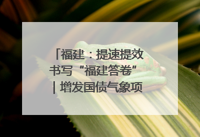 福建：提速提效书写“福建答卷”｜增发国债气象项目落地见效