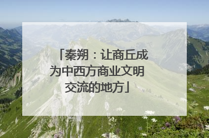 秦朔：让商丘成为中西方商业文明交流的地方