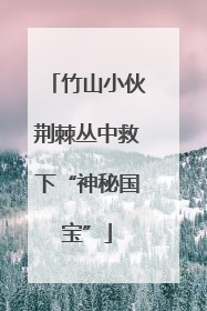 竹山小伙荆棘丛中救下“神秘国宝”