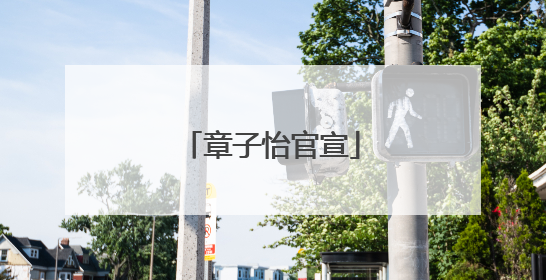 章子怡官宣