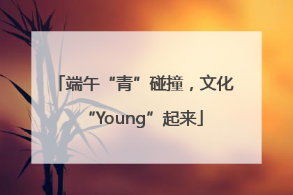 端午“青”碰撞，文化“Young”起来