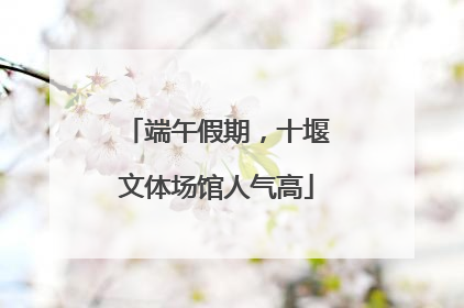 端午假期，十堰文体场馆人气高