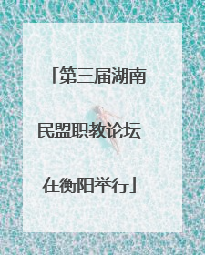 第三届湖南民盟职教论坛在衡阳举行