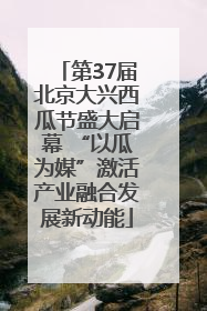 第37届北京大兴西瓜节盛大启幕 “以瓜为媒”激活产业融合发展新动能