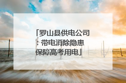 罗山县供电公司：带电消除隐患 保障高考用电