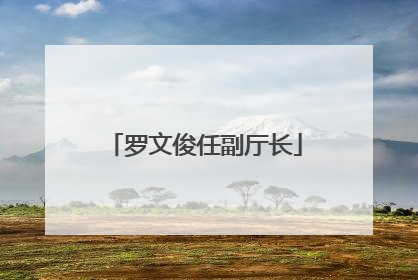 罗文俊任副厅长