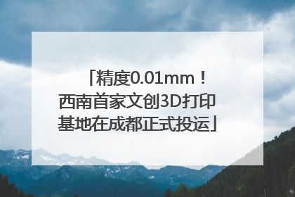精度0.01mm！西南首家文创3D打印基地在成都正式投运