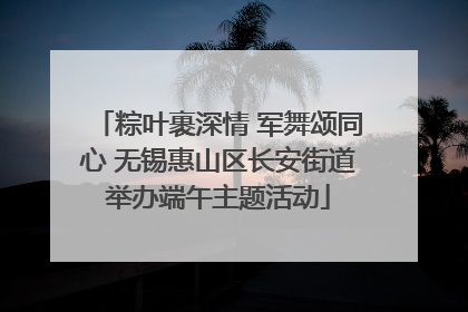 粽叶裹深情 军舞颂同心 无锡惠山区长安街道举办端午主题活动