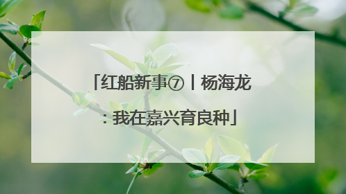 红船新事⑦丨杨海龙：我在嘉兴育良种