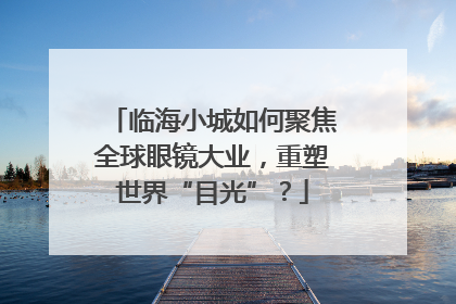 临海小城如何聚焦全球眼镜大业，重塑世界“目光”？