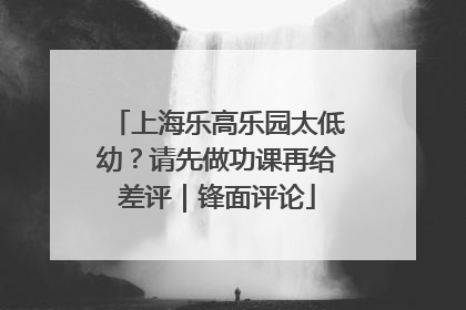 上海乐高乐园太低幼？请先做功课再给差评｜锋面评论