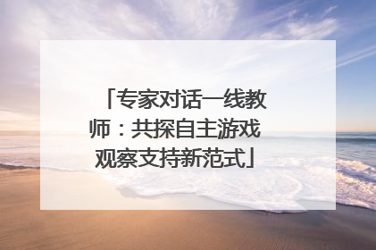 专家对话一线教师：共探自主游戏观察支持新范式