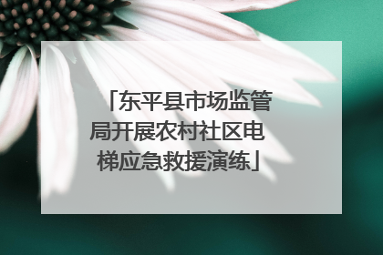 东平县市场监管局开展农村社区电梯应急救援演练