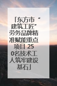 东方市“建筑工匠”劳务品牌精准赋能重点项目 250名技术工人筑牢建设基石