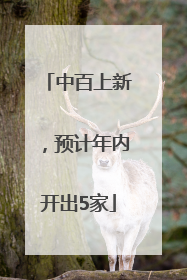 中百上新，预计年内开出5家