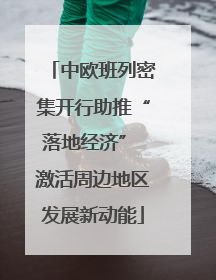 中欧班列密集开行助推“落地经济” 激活周边地区发展新动能