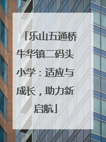 乐山五通桥牛华镇二码头小学：适应与成长，助力新启航