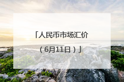 人民币市场汇价（6月11日）