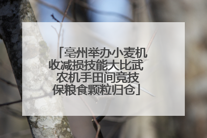 亳州举办小麦机收减损技能大比武 农机手田间竞技保粮食颗粒归仓