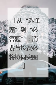 从“选择题”到“必答题”：消费与投资必将协同突围