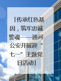 传承红色基因，筑牢忠诚警魂——通河公安开展迎“七一”主题党日活动