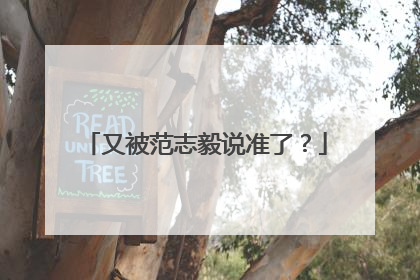 又被范志毅说准了？