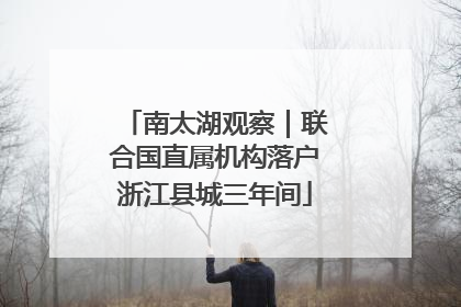 南太湖观察｜联合国直属机构落户浙江县城三年间