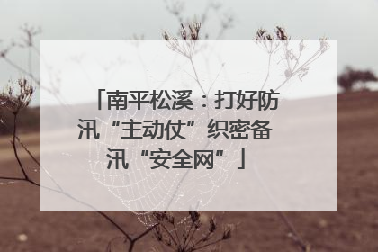 南平松溪：打好防汛“主动仗”织密备汛“安全网”