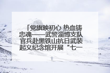 党旗映初心 热血铸忠魂——武警淄博支队官兵赴黑铁山抗日武装起义纪念馆开展“七一”主题党日活动