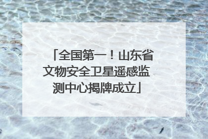 全国第一！山东省文物安全卫星遥感监测中心揭牌成立