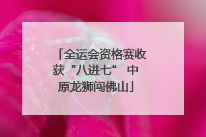 全运会资格赛收获“八进七” 中原龙狮闯佛山