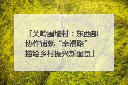 关岭围墙村：东西部协作铺就“幸福路” 描绘乡村振兴新图景