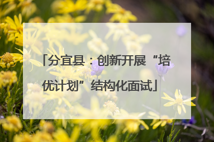 分宜县：创新开展“培优计划”结构化面试