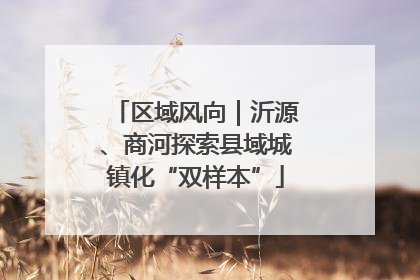区域风向｜沂源、商河探索县域城镇化“双样本”