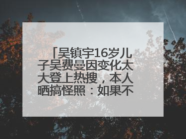 吴镇宇16岁儿子吴费曼因变化太大登上热搜，本人晒搞怪照：如果不喜欢现在的我可以离开