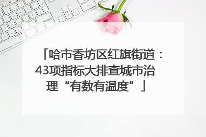 哈市香坊区红旗街道：43项指标大排查城市治理“有数有温度”