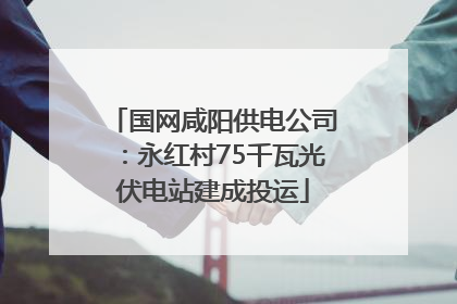 国网咸阳供电公司：永红村75千瓦光伏电站建成投运