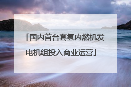 国内首台套氢内燃机发电机组投入商业运营