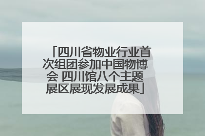 四川省物业行业首次组团参加中国物博会 四川馆八个主题展区展现发展成果