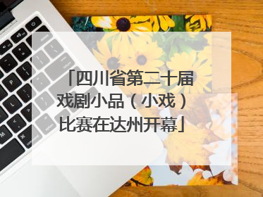 四川省第二十届戏剧小品（小戏）比赛在达州开幕