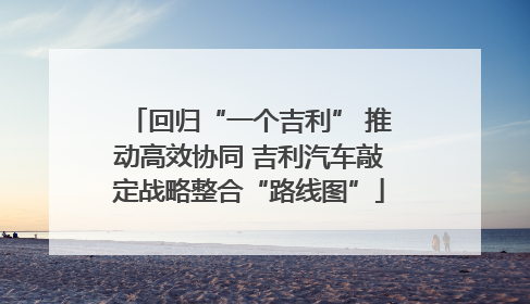 回归“一个吉利” 推动高效协同 吉利汽车敲定战略整合“路线图”